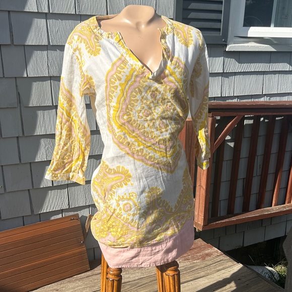 J Crew Factory Linen Cotton Dress- Lined- Size 4 - BOHO- - Picture 1 of 6